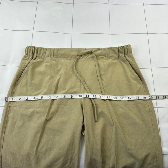 Albion Pants Womens Large Khaki Heather Tan Jetsetter Jogger Ankle Zip Sporty - Picture 8 of 12